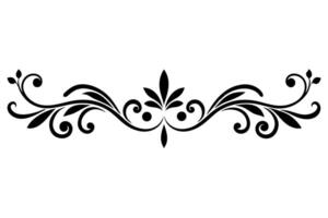 Elegant decorative line divider silhouette illustration, perfect for adding stylish borders and accents to your graphic design projects. Ideal for classic and modern designs vector