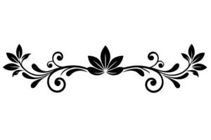Elegant decorative line divider silhouette illustration, perfect for adding stylish borders and accents to your graphic design projects. Ideal for classic and modern designs vector
