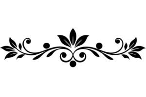 Elegant decorative line divider silhouette illustration, perfect for adding stylish borders and accents to your graphic design projects. Ideal for classic and modern designs vector