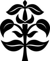 Doodle leaf icon Stencil clipart vector