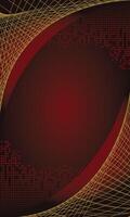 Futuristic curved abstract background gold line vector