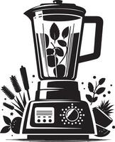 blender with herbs and spices, illustration vector