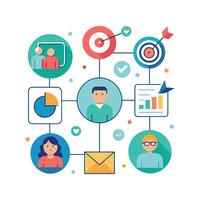 targeted segmentation and personalization flat minimalistic illustration vector