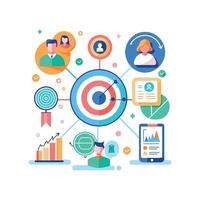 targeted segmentation and personalization flat minimalistic illustration vector