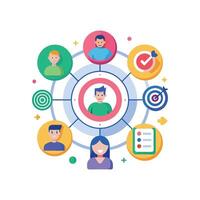 targeted segmentation and personalization flat minimalistic illustration vector