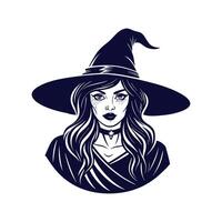 Halloween witch silhouettes Clipart illustration On a White Background vector