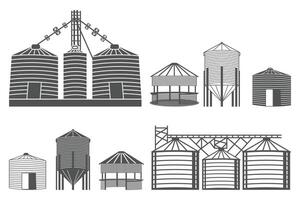 Grain Bin File, Farming SVG File, Grain Elevator SVG File, Art File for Silhouette, vector