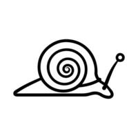 Snail icon or modern line symbol. line art and icon design with bold outline. Black and white Pixel Perfect minimalistic symbol isolated white background. Silhouette simple thin sign vector