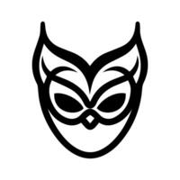 Mask icon or modern line symbol. line art and icon design with bold outline. Black and white Pixel Perfect minimalistic symbol isolated white background. Silhouette simple thin sign vector