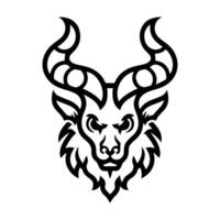 Satyr icon or modern line symbol. line art and icon design with bold outline. Black and white Pixel Perfect minimalistic symbol isolated white background. Silhouette simple thin sign vector