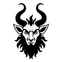 Satyr icon or modern line symbol. line art and icon design with bold outline. Black and white Pixel Perfect minimalistic symbol isolated white background. Silhouette simple thin sign vector