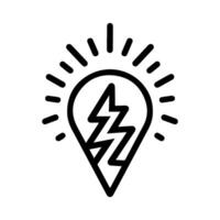 Energy icon or modern line symbol. line art and icon design with bold outline. Black and white Pixel Perfect minimalistic symbol isolated white background.Silhouette simple thin sign vector