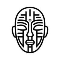 Mask icon or modern line symbol. line art and icon design with bold outline. Black and white Pixel Perfect minimalistic symbol isolated white background. Silhouette simple thin sign vector