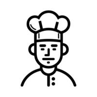 Chef icon or modern line symbol. line art and icon design with bold outline. Black and white Pixel Perfect minimalistic symbol isolated white background. Silhouette simple thin sign vector
