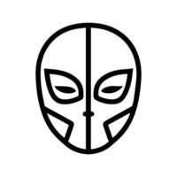 Mask icon or modern line symbol. line art and icon design with bold outline. Black and white Pixel Perfect minimalistic symbol isolated white background. Silhouette simple thin sign vector