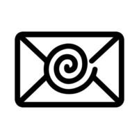 Email icon or modern line symbol. line art and icon design with bold outline. Black and white Pixel Perfect minimalistic symbol isolated white background. Silhouette simple thin sign vector