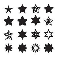 Star icon collection. Different stars set. vector