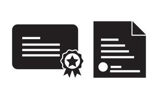 Certificate icon set. Degree certificate icon symbol design vector