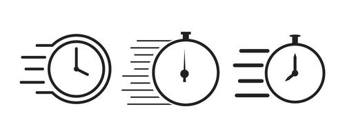 Timer icon. Stopwatch set. time countdown clock icon. Stop watch isolated on white background. eps 10, vector