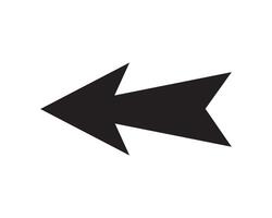 Black Arrow icon. Arrow pointing to the left. long Arrows set. Arrow icon collection. Set different arrows or web design. vector