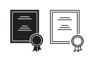 Diploma Certificate icon. Achievement icon. Winner Certificate Isolated Icon, Certificate icon design with white background stock illustration vector