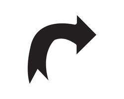 left arrow icon . backward - turn page, page curl, design element, isolated on white background single vector