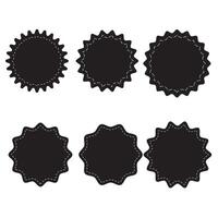 Set of starburst , Starburst badge shape, burst wave star, price label sticker sunburst badges. Simple flat style vintage labels, stickers, on white background vector