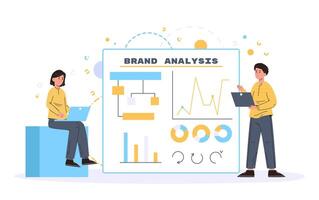 Corporate identity, brand creation and building, business development vector