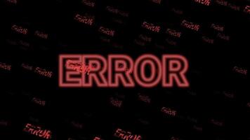 Error in the program code list, flashing red crash on the software screen. video