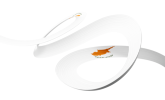 3d Flag Of Cyprus 3d Shiny Waving Cyprus Ribbon Flag 3d Illustration png