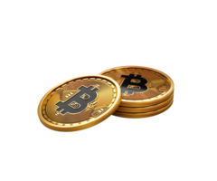 3d Stack Of Golden Cryptocurrency Bitcoin Shiny Rounded Coins Stac 3d Illustration png