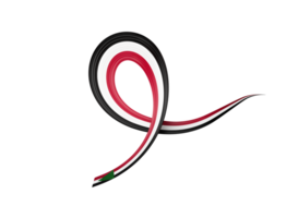 3d Flag Of Sudan 3d Shiny Waving Sudan Ribbon Flag 3d Illustration png
