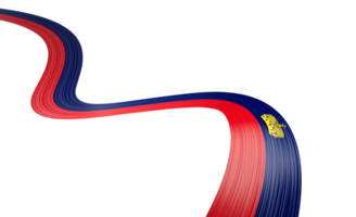 3d Flag Of Liechtenstein 3d Wavy Shiny Liechtenstein Ribbon Flag 3d Illustration png