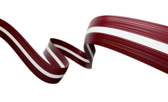 3d Flag Of Latvia 3d Shiny Waving Latvia Ribbon Flag 3d Illustration png