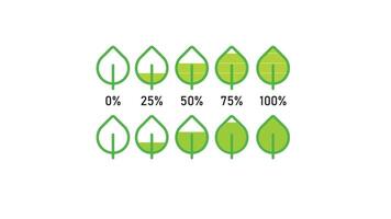 icon progress, symbol Progression of Environmental Growth Metrics , green energy meter vector