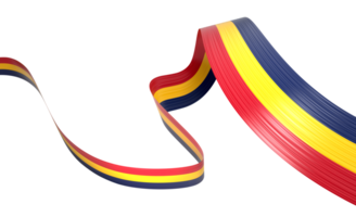 3d Flag Of Chad 3d Shiny Waving Chad Ribbon Flag 3d Illustration png