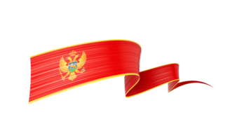 3d Flag Of Montenegro 3d Shiny Waving Twisted Ribbon Flag 3d Illustration png