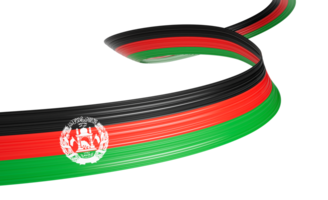 3d Flag Of Afghanistan 3d Wavy Shiny Afghanistan Ribbon 3d Illustration png