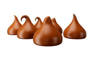 3d Milk Chocolate Chips Or Chocolate Morsels 3d Illustration png