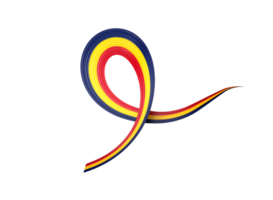 3d Flag Of Chad 3d Shiny Waving Chad Ribbon Flag 3d Illustration png
