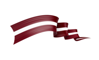 3d Flag Of Latvia 3d Wavy Shiny Latvia Ribbon Flag 3d Illustration png
