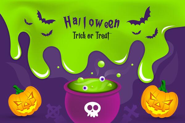 Realistic Halloween Background Wallpaper Illustration