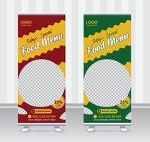 Today's special food menu and restaurant roll up banner x or roll up banner design template vector