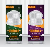 Today's special food menu and restaurant roll up banner x or roll up banner design template vector