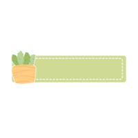 süß Etikette Name Etikett mit Pflanze Illustration png
