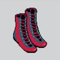 Pixel art illustration Boxing Shoes. Pixelated Boxing Shoes. Boxing Shoes icon pixelated for the pixel art game and icon for website and game. old school retro. vector