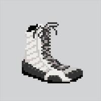Pixel art illustration Boxing Shoes. Pixelated Boxing Shoes. Boxing Shoes icon pixelated for the pixel art game and icon for website and game. old school retro. vector