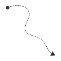 dashed arrows illustration. Dashed lines. Direction, way or pointer png
