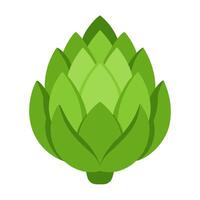 artichoke vegetable for cooking meals. A bright element isolated on white for design vector