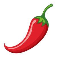 chili pepper vegetable for cooking meals. A bright element isolated on white for design vector